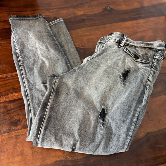 Rue21 Men's Skinny Distressed Supreme Flex Jeans Gray Size 38x32 - Picture 1 of 10